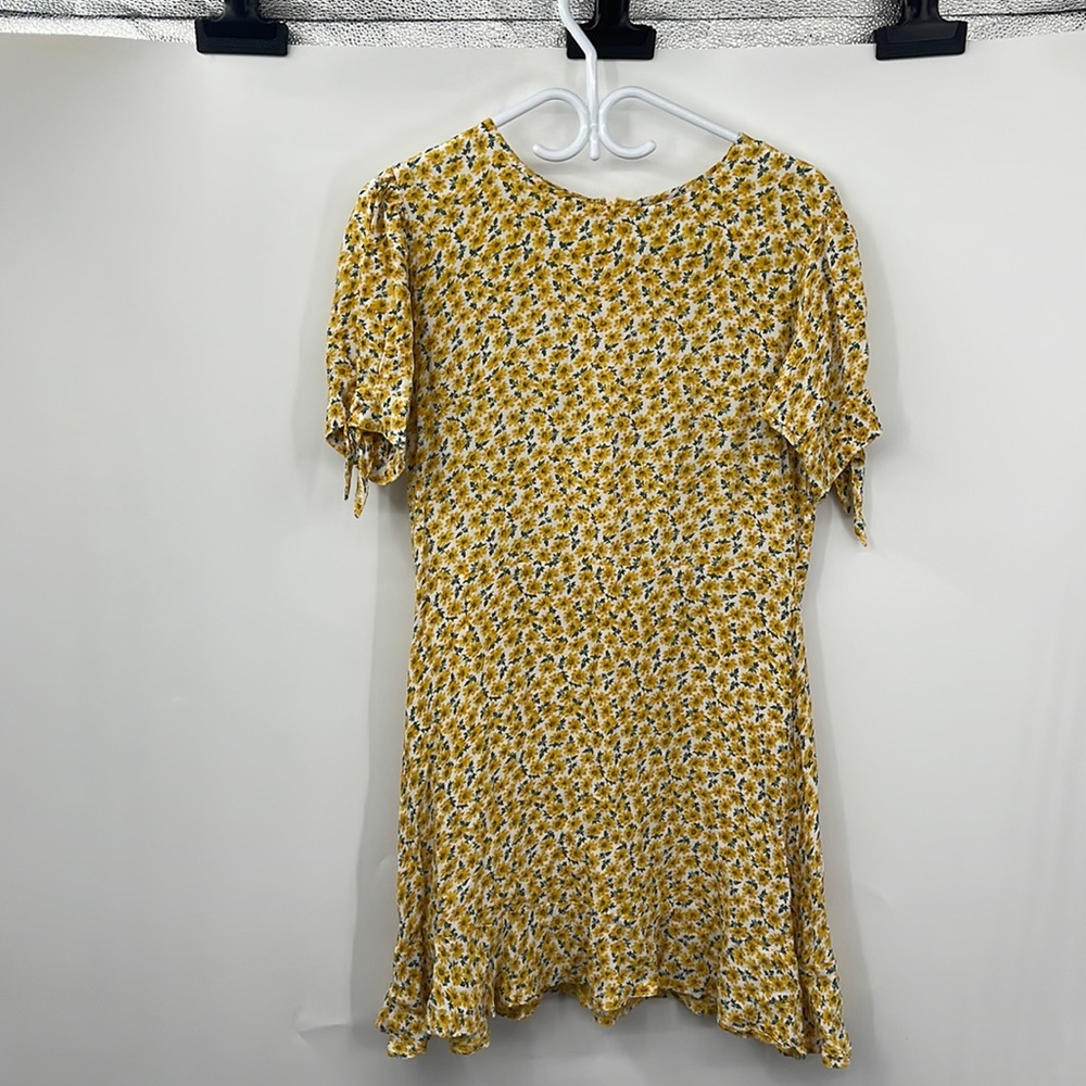 Faithfull The Brand Yellow Floral Women's Sun Dress Mini Dress - Picture 8 of 15